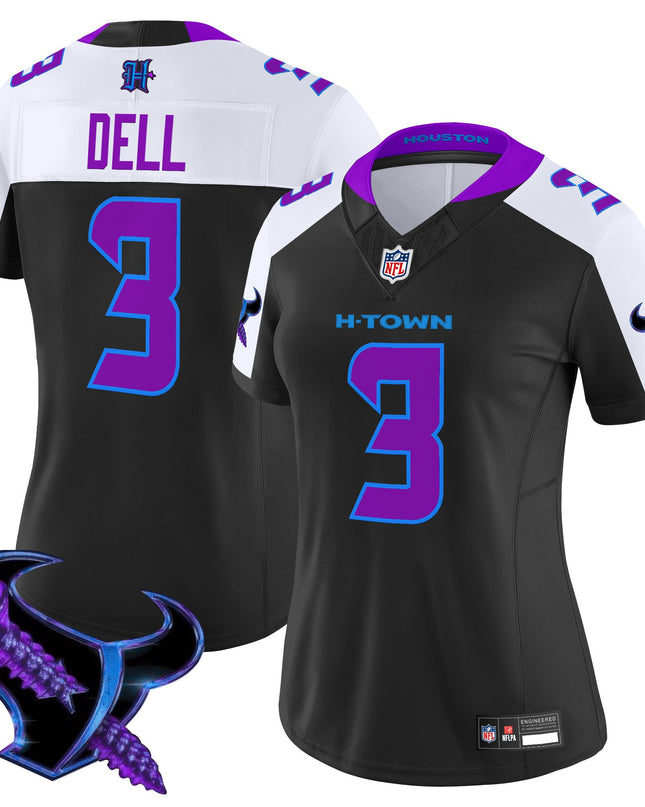 Women's Houston Texans 2025 DJ Screw Vapor Limited Jersey - All Stitched