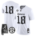 White / #18 Crimson / S