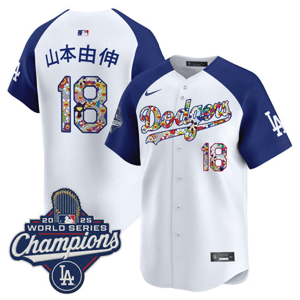 Men's Dodgers 2025 World Series Champions x Takashi Murakami Vapor Premier Limited Jersey - Stitched
