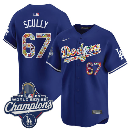 Men's Dodgers 2025 World Series Champions x Takashi Murakami Vapor Premier Limited Jersey - Stitched