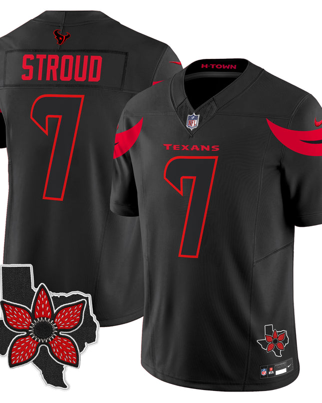 Men's Houston Texans 'Stranger Things Edition' Vapor Limited Jersey - All Stitched