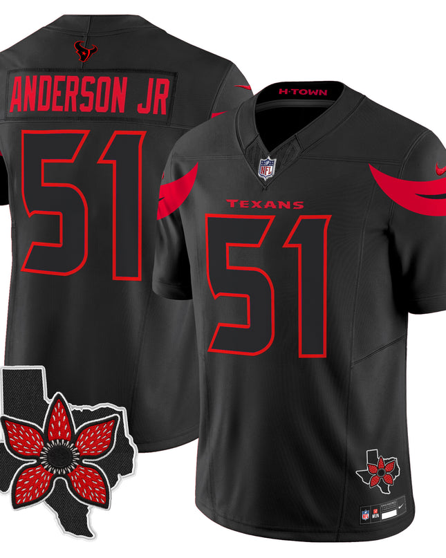 Men's Houston Texans 'Stranger Things Edition' Vapor Limited Jersey - All Stitched