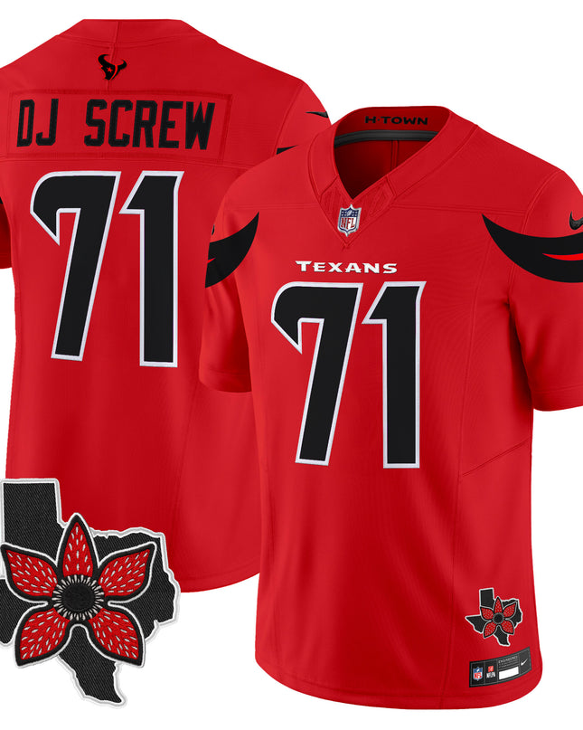 Men's Houston Texans 'Stranger Things Edition' Vapor Limited Jersey - All Stitched