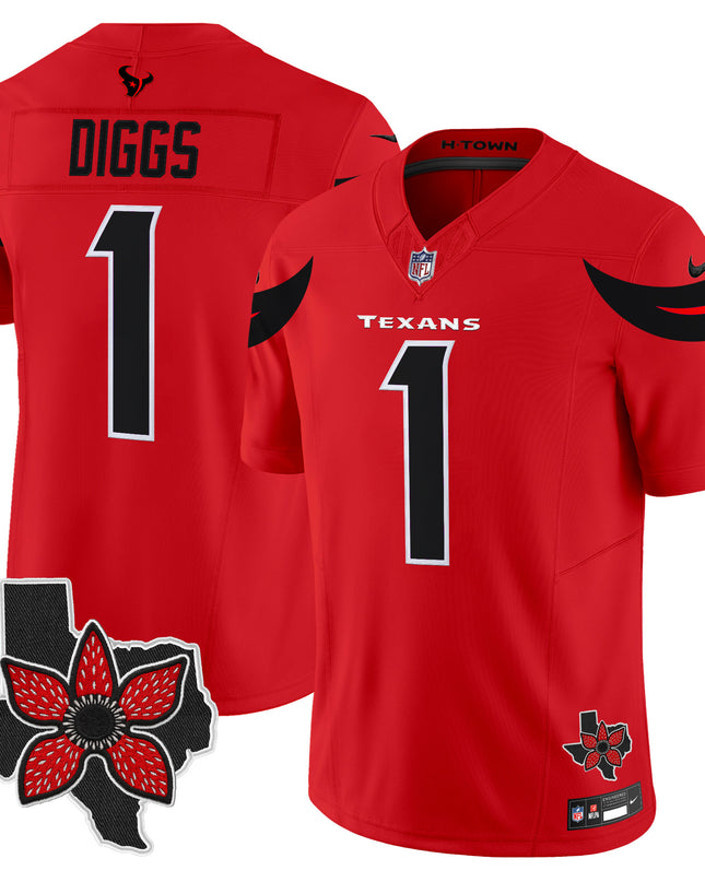 Men's Houston Texans 'Stranger Things Edition' Vapor Limited Jersey - All Stitched