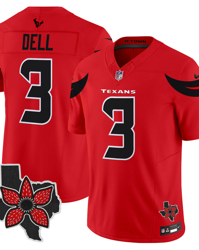 Men's Houston Texans 'Stranger Things Edition' Vapor Limited Jersey - All Stitched