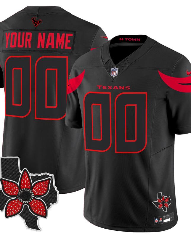 Houston Texans 'Stranger Things Edition' Vapor Limited Custom Jersey - All Stitched