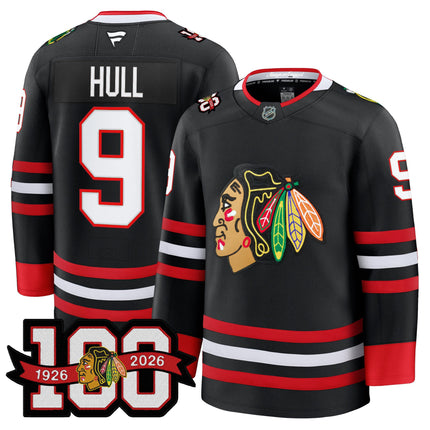 Men's Chicago Blackhawks 2025/26 Premium Jersey - 100th Anniversary Patch -All Stitched