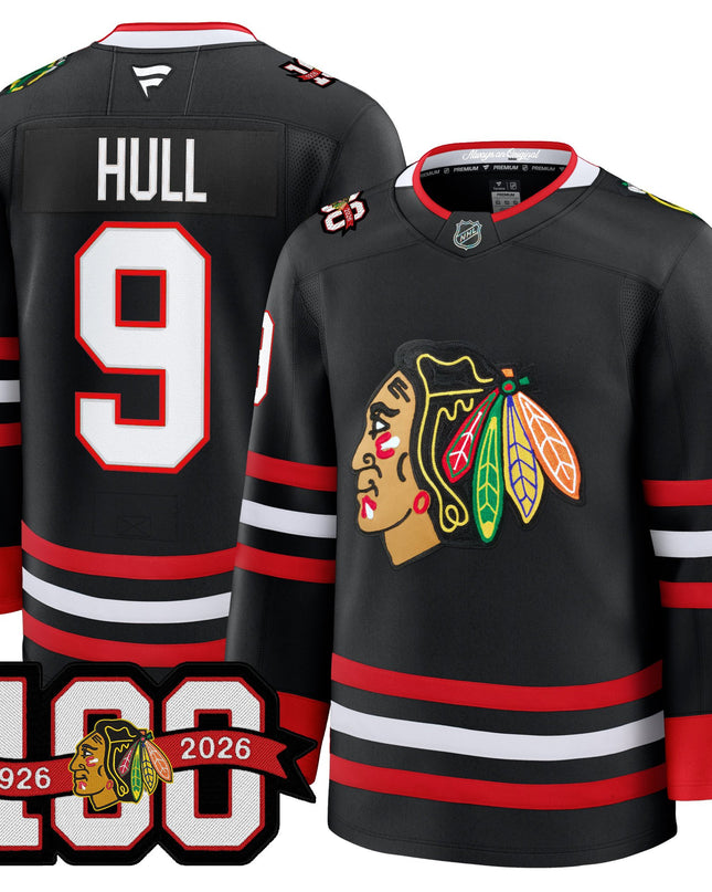Men's Chicago Blackhawks 2025/26 Premium Jersey - 100th Anniversary Patch -All Stitched