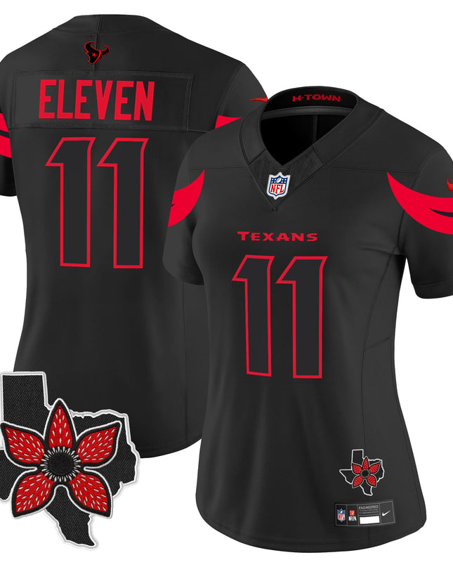 Women's Houston Texans 'Stranger Things Edition' Vapor Limited Jersey - All Stitched