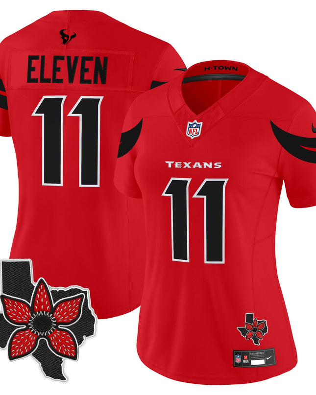Women's Houston Texans 'Stranger Things Edition' Vapor Limited Jersey - All Stitched