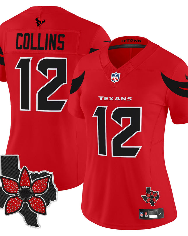 Women's Houston Texans 'Stranger Things Edition' Vapor Limited Jersey - All Stitched