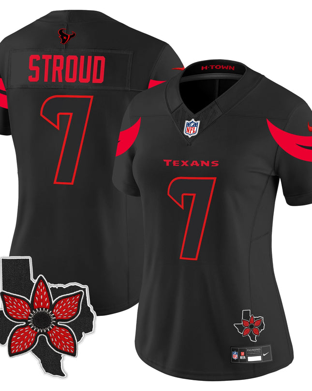 Women's Houston Texans 'Stranger Things Edition' Vapor Limited Jersey - All Stitched
