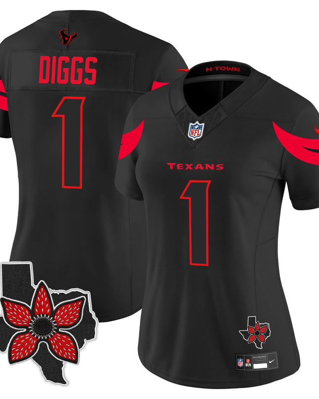 Women's Houston Texans 'Stranger Things Edition' Vapor Limited Jersey - All Stitched