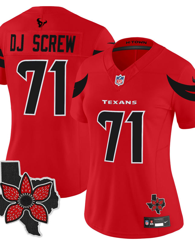 Women's Houston Texans 'Stranger Things Edition' Vapor Limited Jersey - All Stitched