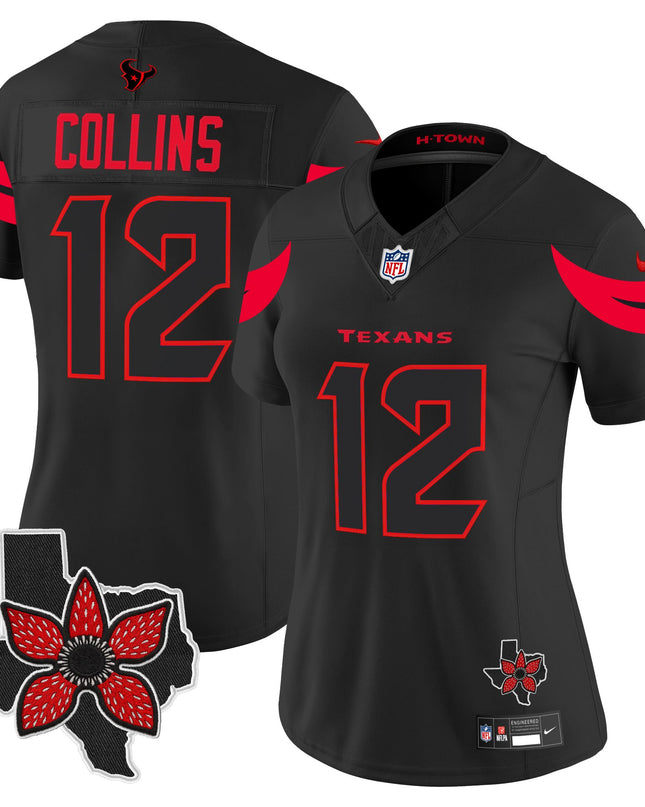 Women's Houston Texans 'Stranger Things Edition' Vapor Limited Jersey - All Stitched