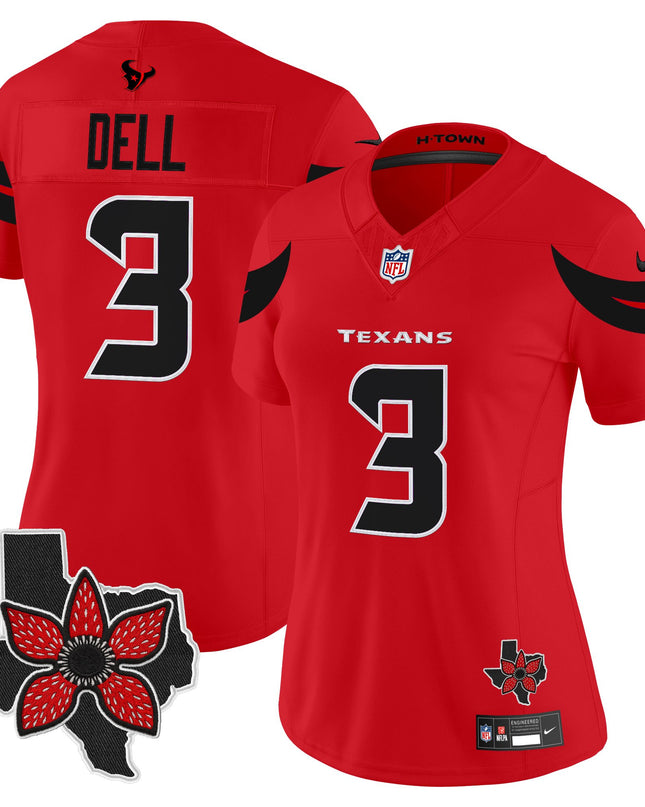 Women's Houston Texans 'Stranger Things Edition' Vapor Limited Jersey - All Stitched