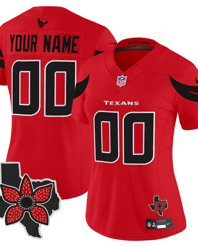 Houston Texans 'Stranger Things Edition' Vapor Limited Custom Jersey - All Stitched
