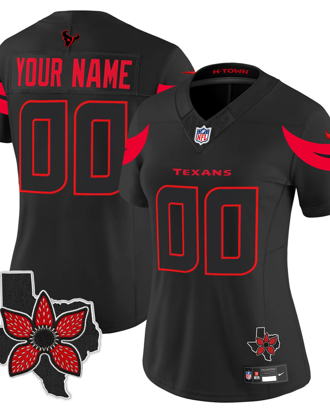 Houston Texans 'Stranger Things Edition' Vapor Limited Custom Jersey - All Stitched