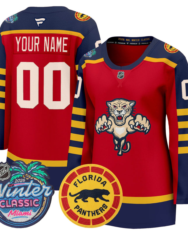 Florida Panthers 2026 Winter Classic Premium Custom Jersey - All Stitched
