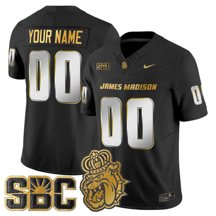 James Madison Dukes 2025 Gold Vapor Limited Custom Jersey - All Stitched