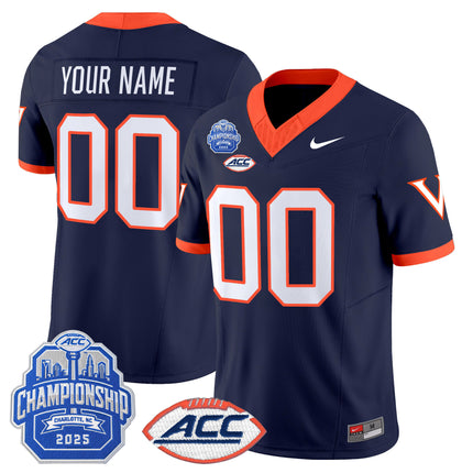 Virginia Cavaliers 2025 ACC Championship Vapor Limited Custom Jersey - All Stitched