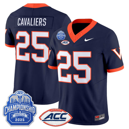 Men's Virginia Cavaliers 1995 Throwbacks Vapor Limited Jersey - 2025 ACC Championship Patch - All Stitched