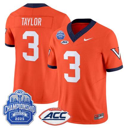 Men's Virginia Cavaliers 1995 Throwbacks Vapor Limited Jersey - 2025 ACC Championship Patch - All Stitched