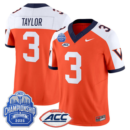 Men's Virginia Cavaliers 1995 Throwbacks Vapor Limited Jersey - 2025 ACC Championship Patch - All Stitched