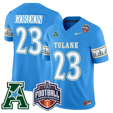 Men's Tulane Green Wave 'City Edition' Vapor Limited Jersey - 2025 AAC Championship Patch - All Stitched