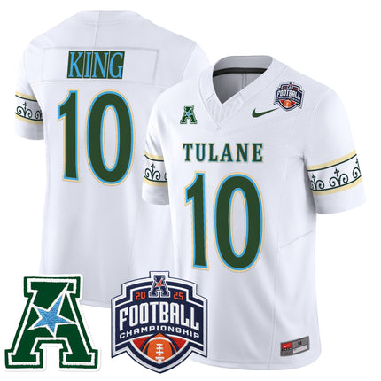 Men's Tulane Green Wave 'City Edition' Vapor Limited Jersey - 2025 AAC Championship Patch - All Stitched