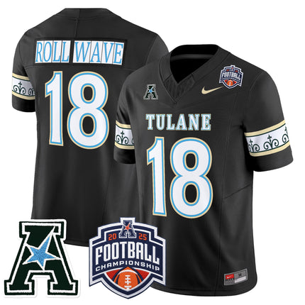 Men's Tulane Green Wave 'City Edition' Vapor Limited Jersey - 2025 AAC Championship Patch - All Stitched