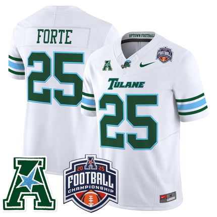Men's Tulane Green Wave 2025 AAC Championship Vapor Limited Jersey - All Stitched