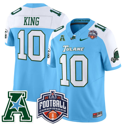 Men's Tulane Green Wave 2025 AAC Championship Vapor Limited Jersey - All Stitched