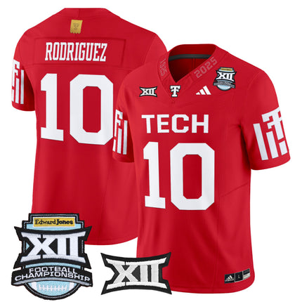 Men's Texas Tech Red Raiders 2025 Big 12 Championship Vapor Limited Jersey - All Stitched