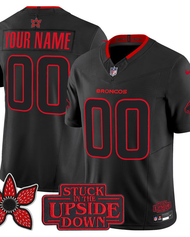 Denver Broncos 'Stranger Things Edition' Vapor Limited Custom Jersey - All Stitched