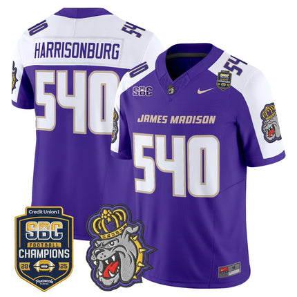 Men's James Madison Dukes 2025 SBC Champions Vapor Limited Jersey - All Stitched