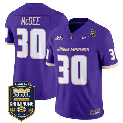 Men's James Madison Dukes 2025 SBC Champions Vapor Limited Jersey - All Stitched