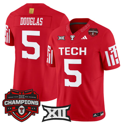 Men's Texas Tech Red Raiders 2025 Big 12 Champions Vapor Limited Jersey - All Stitched