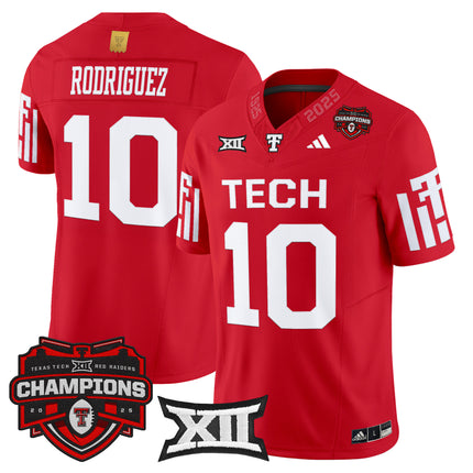 Men's Texas Tech Red Raiders 2025 Big 12 Champions Vapor Limited Jersey - All Stitched