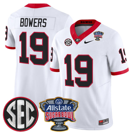 Men's Georgia Bulldogs Sugar Bowl Patch Vapor Limited Jersey - All Stitched