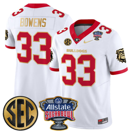 Men's Georgia Bulldogs Sugar Bowl Patch Vapor Limited Jersey - All Stitched