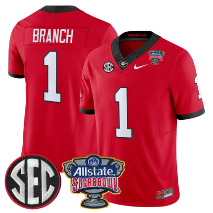 Men's Georgia Bulldogs Sugar Bowl Patch Vapor Limited Jersey - All Stitched