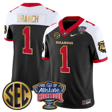 Men's Georgia Bulldogs Sugar Bowl Patch Vapor Limited Jersey - All Stitched