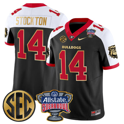 Men's Georgia Bulldogs Sugar Bowl Patch Vapor Limited Jersey - All Stitched