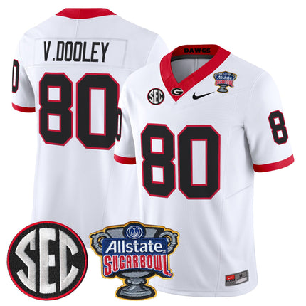 Men's Georgia Bulldogs Sugar Bowl Patch Vapor Limited Jersey - All Stitched