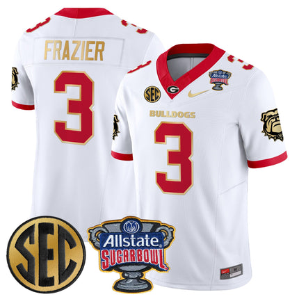 Men's Georgia Bulldogs Sugar Bowl Patch Vapor Limited Jersey - All Stitched