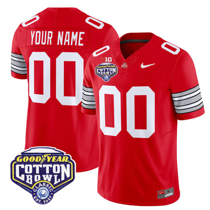 Ohio State Buckeyes 'Heritage Stripe' Vapor Limited Custom Jersey - 2025 Cotton Bowl Patch - All Stitched
