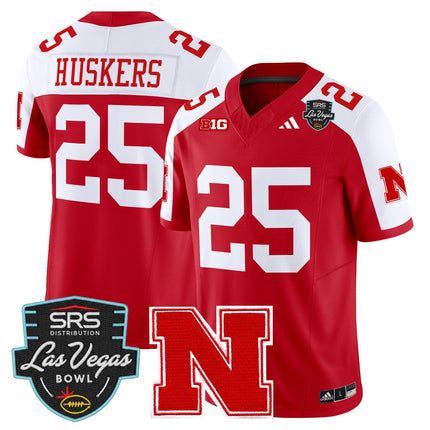 Men's Nebraska Cornhuskers 2025 Las Vegas Bowl Vapor Limited Jersey - All Stitched