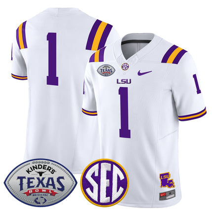 Men's LSU Tigers 2025 Texas Bowl Vapor Limited Jersey - All Stitched