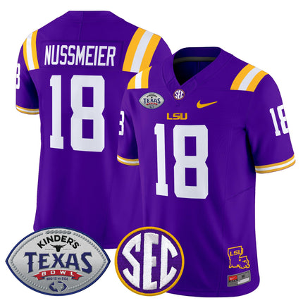 Men's LSU Tigers 2025 Texas Bowl Vapor Limited Jersey - All Stitched